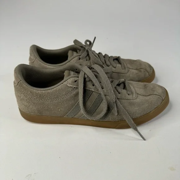 adidas gazelle silver green womens ADIDAS WOMENS COURTSET LACE UP TENNIS SUEDE SHOES sz 8 BLACK WHITE SIL   FRIOCONNECT LLC